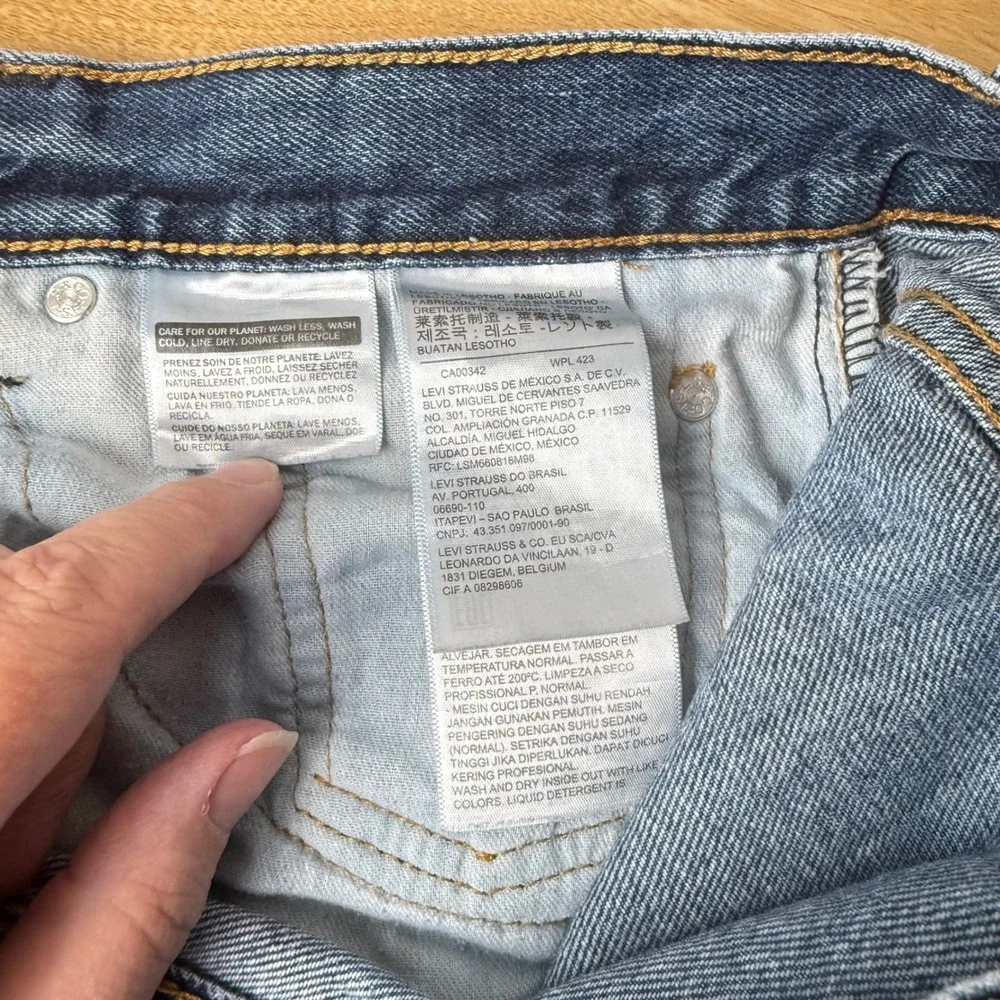 Levis 505 Mens Straight Leg Regular Fit Jeans 32x34 (31x31) Distressed Americana